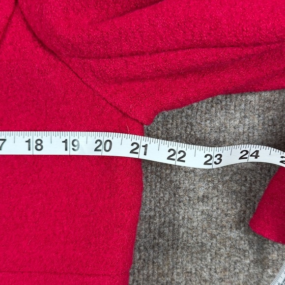 Lands End Fuchsia Pink Full Zip Wool Blend Jacket Women’s 12P Stand Collar Coat - Picture 14 of 14